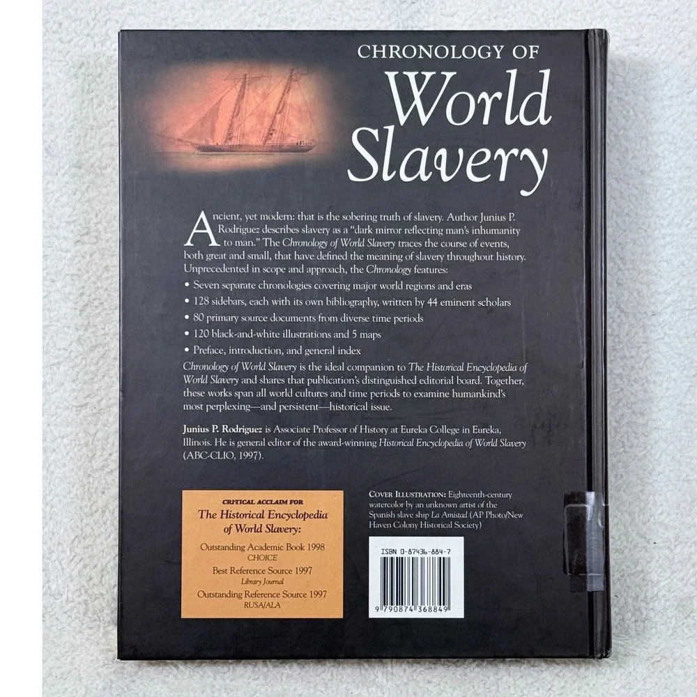 Chronology of World Slavery Junius P. Rodriguez Hardcover Ex-Library 1999